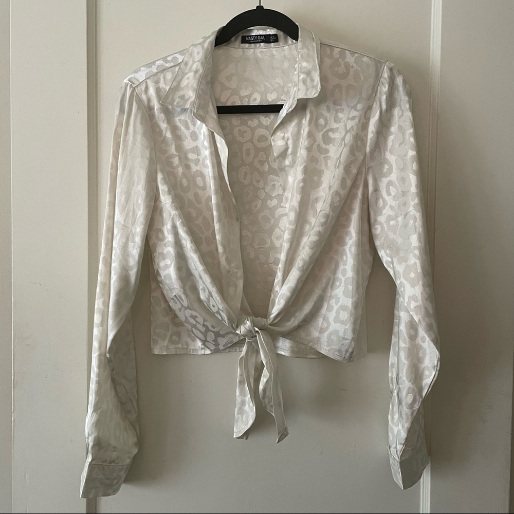 Silky cheetah blouse